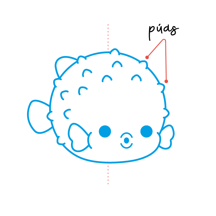 dibujar pez globo paso 5