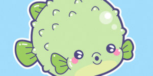 Dibujar un Pez Globo fácil con estilo Kawaii