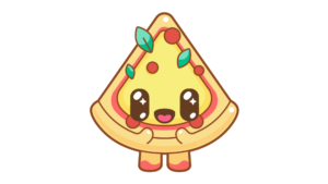 Cómo dibujar una Pizza Kawaii paso paso
