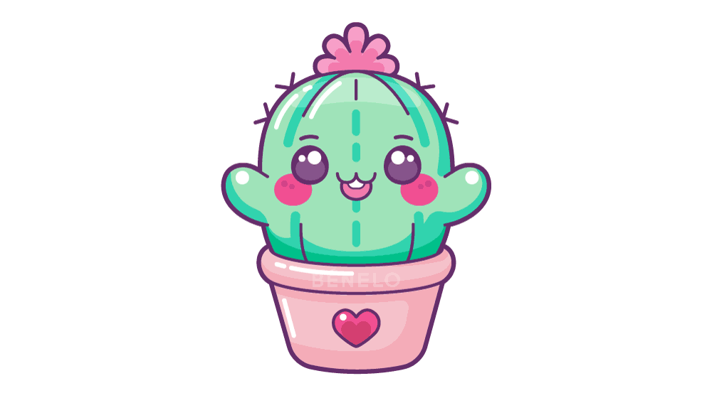 Dibujo de Cactus Kawaii