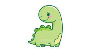 Cómo dibujar un Dinosaurio Kawaii fácil