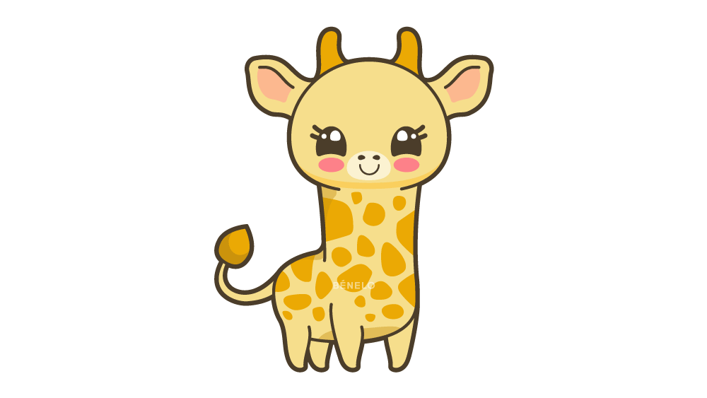 Jirafa 1 Cómo dibujar una Jirafa fácil paso a paso Kawaii