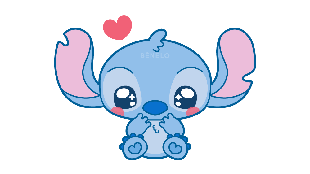 Dibujar Stich Kawaii