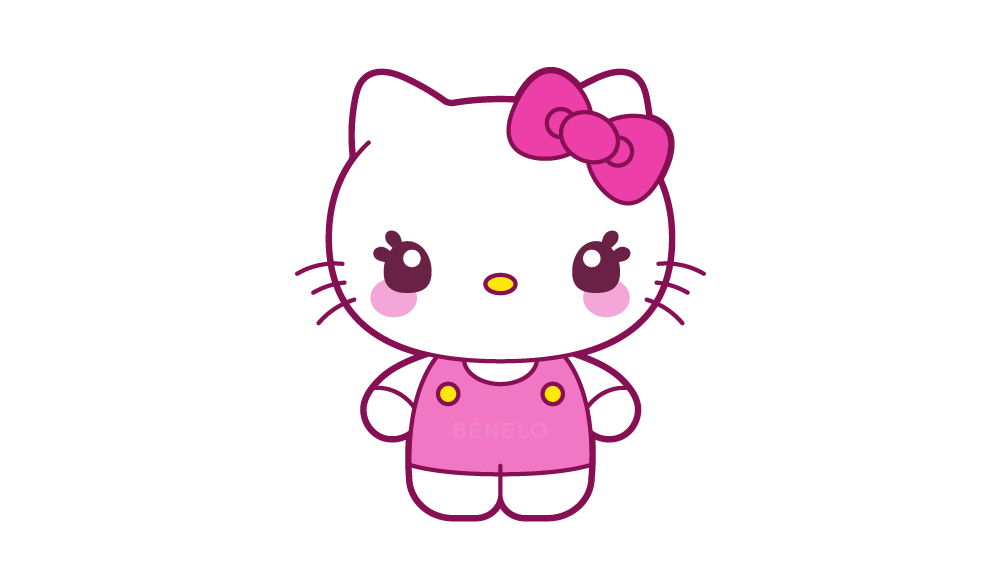 Hello Kitty para dibujar fácil 1 Hello Kitty para dibujar