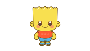 Dibujo de Bart Simpson para dibujar fácil y tierno
