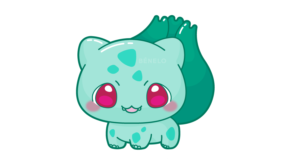 Bulbasaur dibujo Pokemon Kawaii