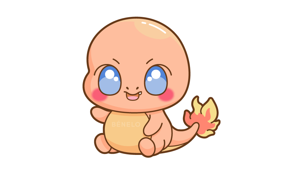 Charmander dibujo Kawaii