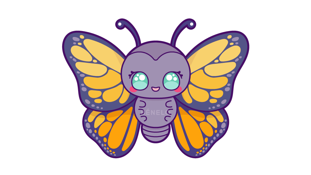 dibujo de mariposa fácil