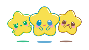 Estrellas Kawaii para Dibujar y Colorear