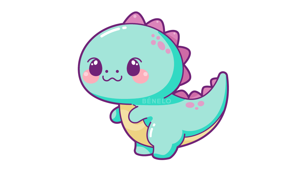 dinosaurio dibujo kawaii