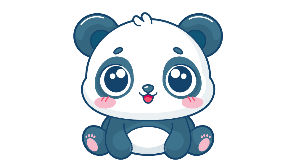 como dibujar un oso panda kawaii