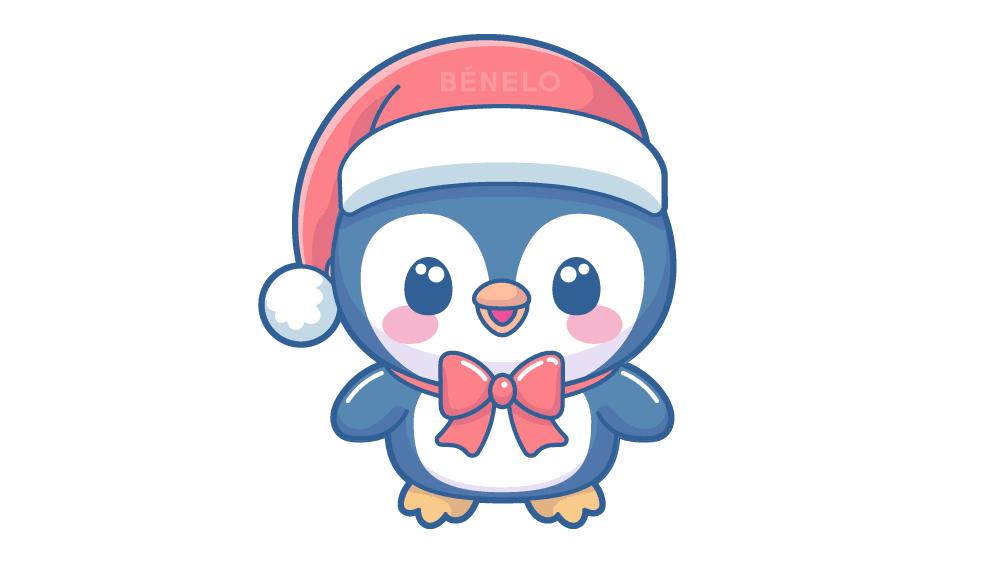 Dibujo de pingüino Navideño