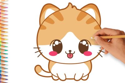 como dibujar un gato kawaii dibu