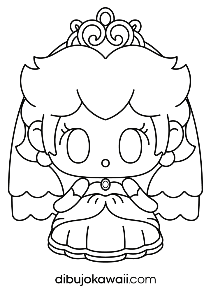 Princesa peach para colorear
