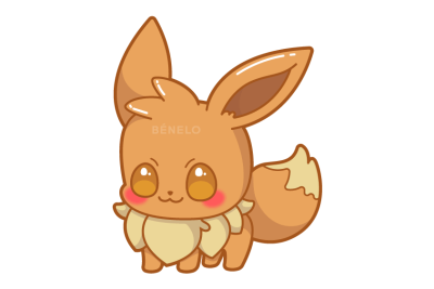 Cómo dibujar a Eevee Kawaii