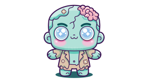 Dibujo de Zombie fácil al estilo Kawaii