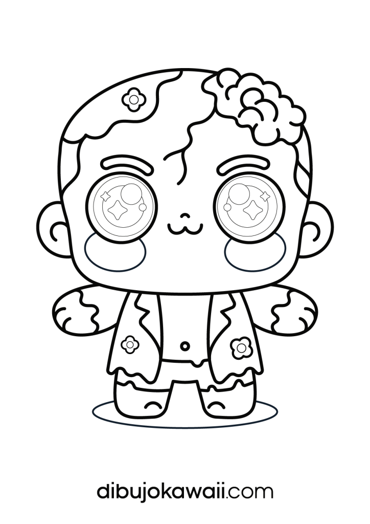 dibujos de halloween kawaii para colorear