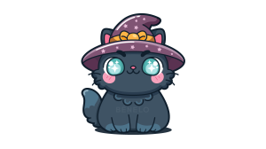 Gato Kawaii Halloween para dibujar