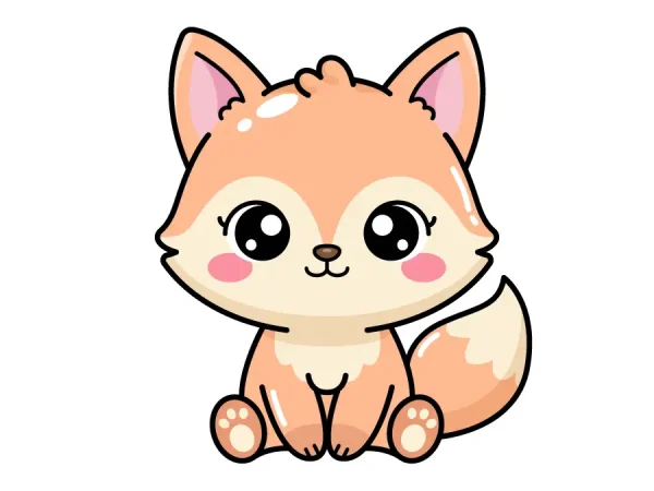 Dibuja un Zorro Kawaii fácil para niños