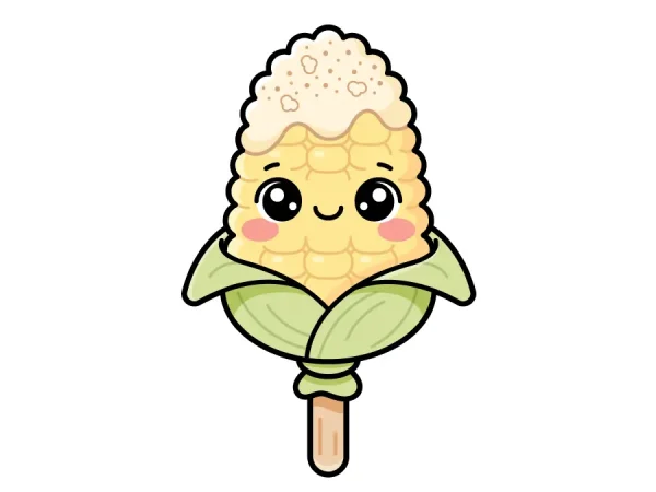Cómo dibujar un Elote Kawaii fácil para niños