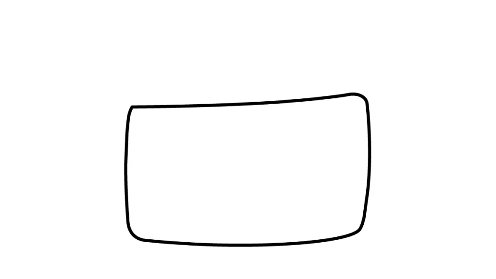 Tutorial de dibujo kawaii — queso kawaii paso 1: La base del quesito