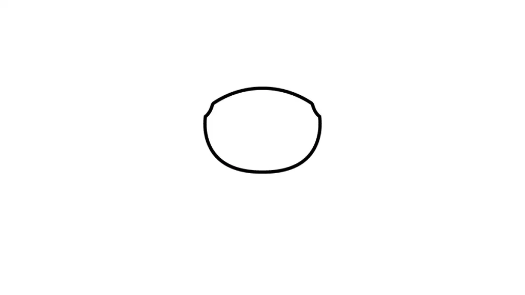 Tutorial de dibujo kawaii — soldado kawaii paso 1: La base de la cabeza