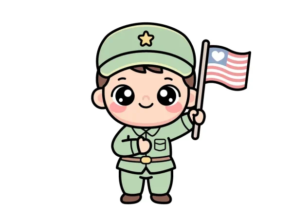 Cómo dibujar un Soldado Kawaii