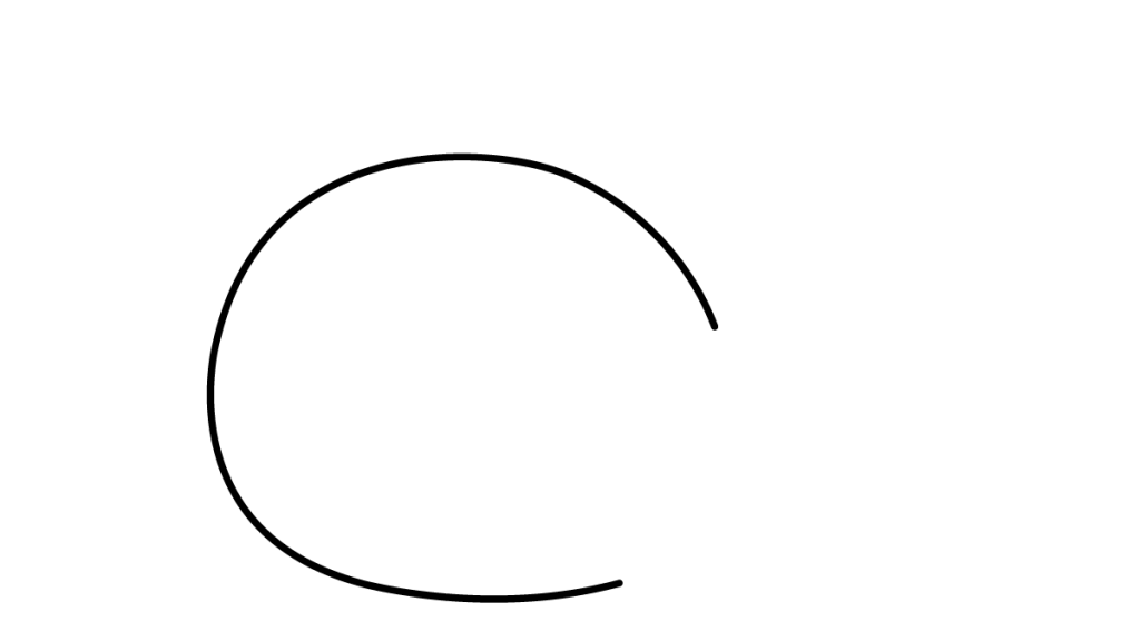 Tutorial de dibujo kawaii — ballena kawaii paso 1: Una base para el cuerpo
