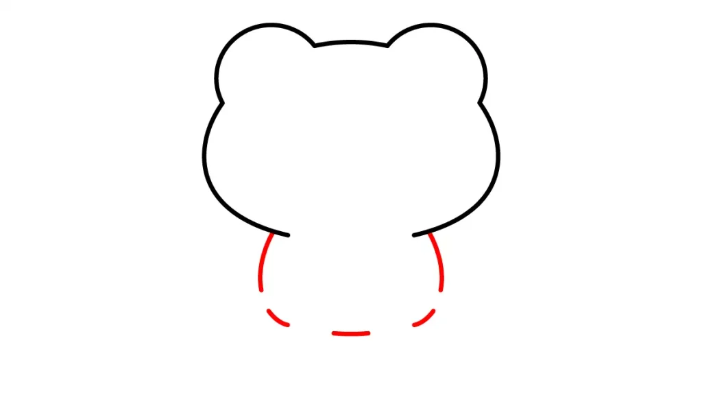 Tutorial de dibujo kawaii — rana kawaii paso 2: Un cuerpecito rechoncho