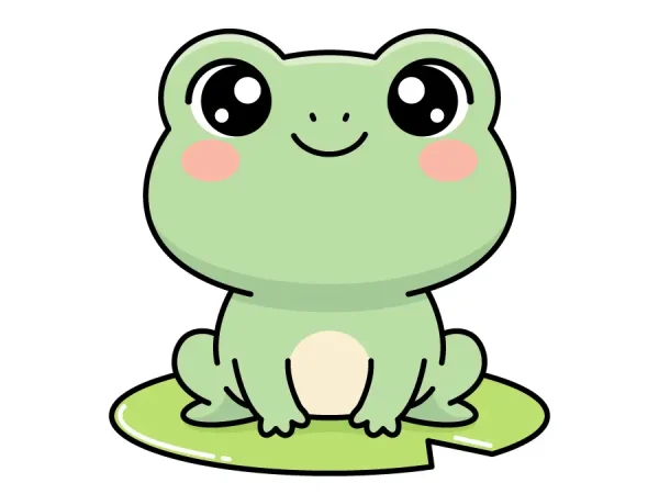 Cómo dibujar una Rana fácil Kawaii