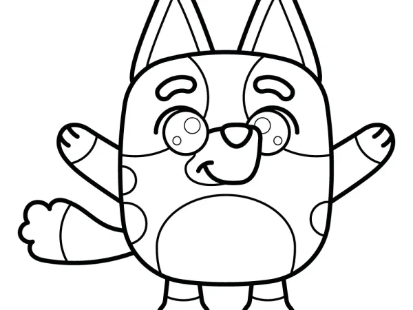 Dibujo Kawaii de Bluey para colorear e imprimir