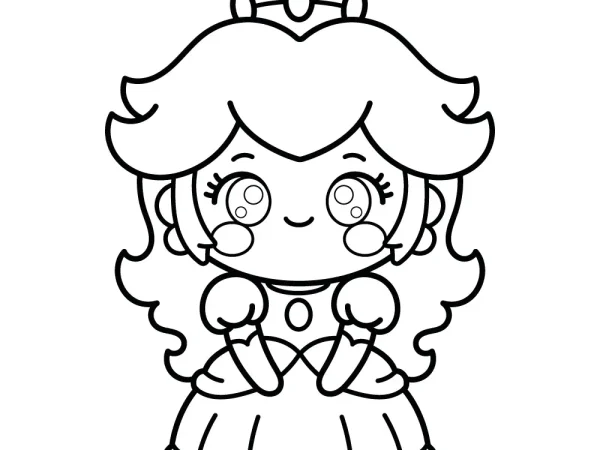 Dibujo de Princesa Peach para colorear e imprimir