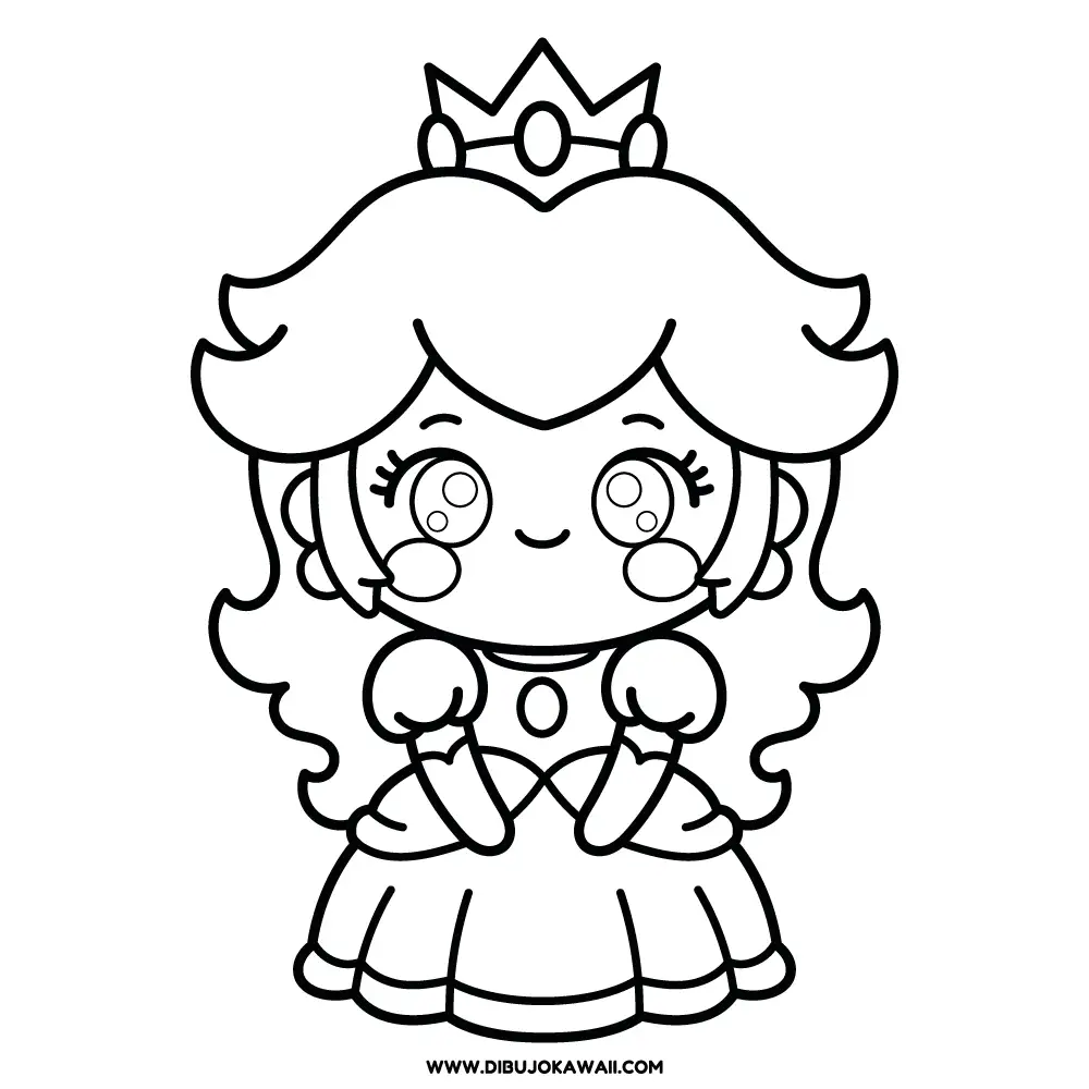 Dibujo de Princesa Peach para colorear e imprimir