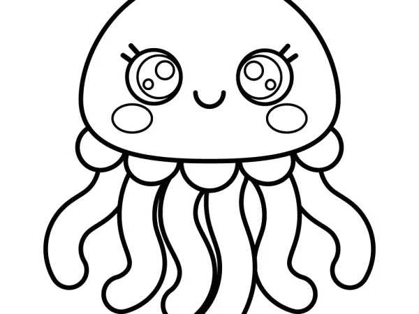 Dibujo kawaii Medusa para colorear