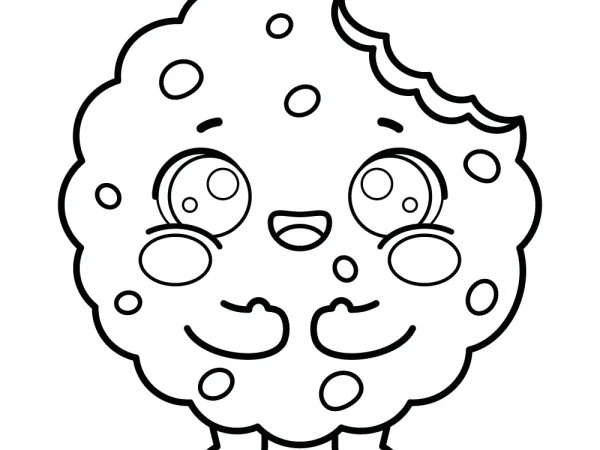 Galleta Kawaii para colorear