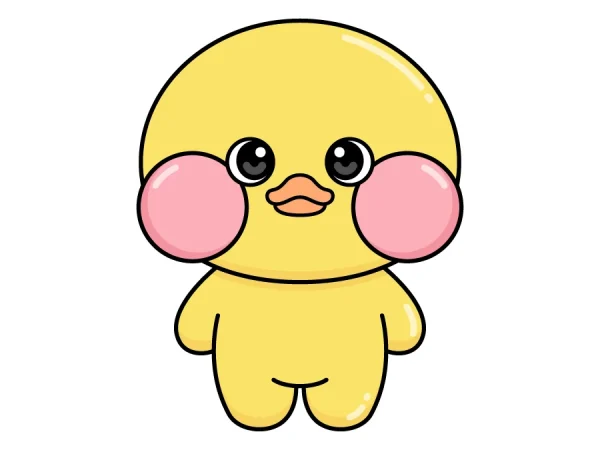 Patito de papel para dibujar