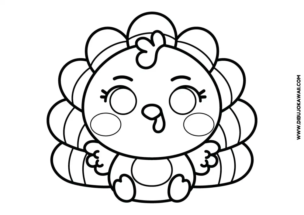 Pavo thanksgiving dibujo para colorear