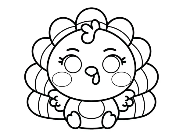 Pavo thanksgiving dibujo para colorear