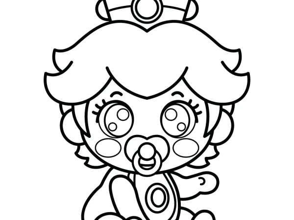 Dibujo de Peach bebe para colorear