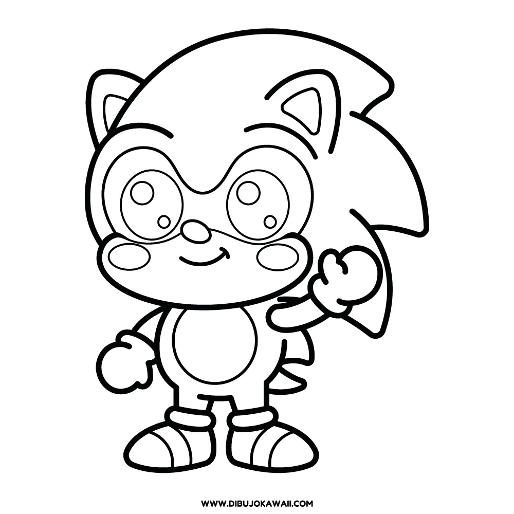 Dibujo de Sonic para colorear e imprimir