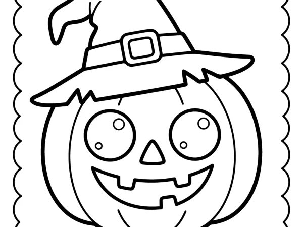 Dibujo de calabaza de halloween para colorear
