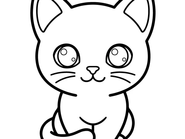 dibujo de gato kawaii