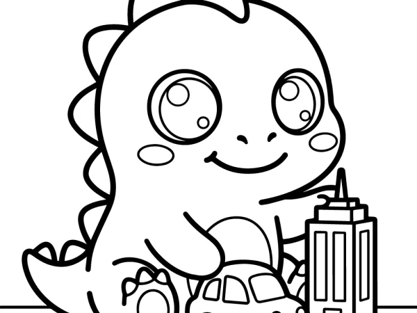 Dibujo de Gozilla para colorear
