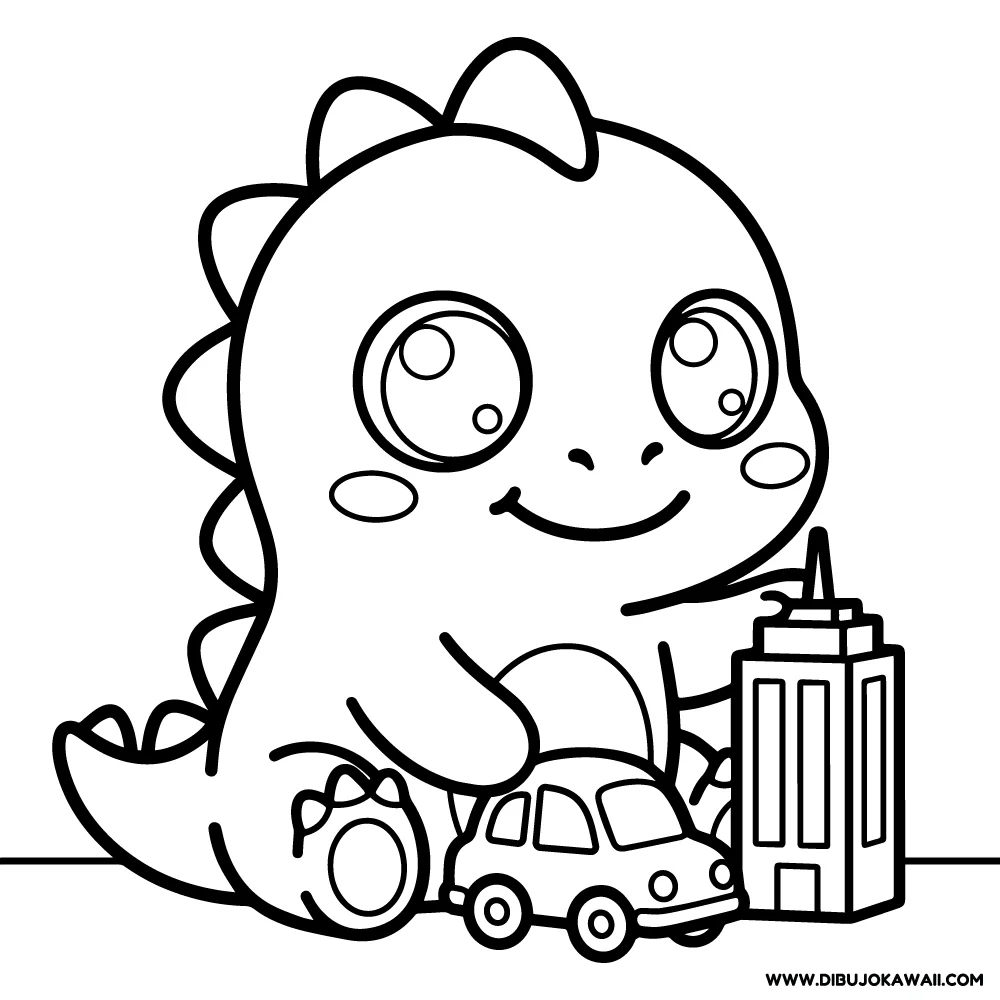 Dibujo de Gozilla para colorear