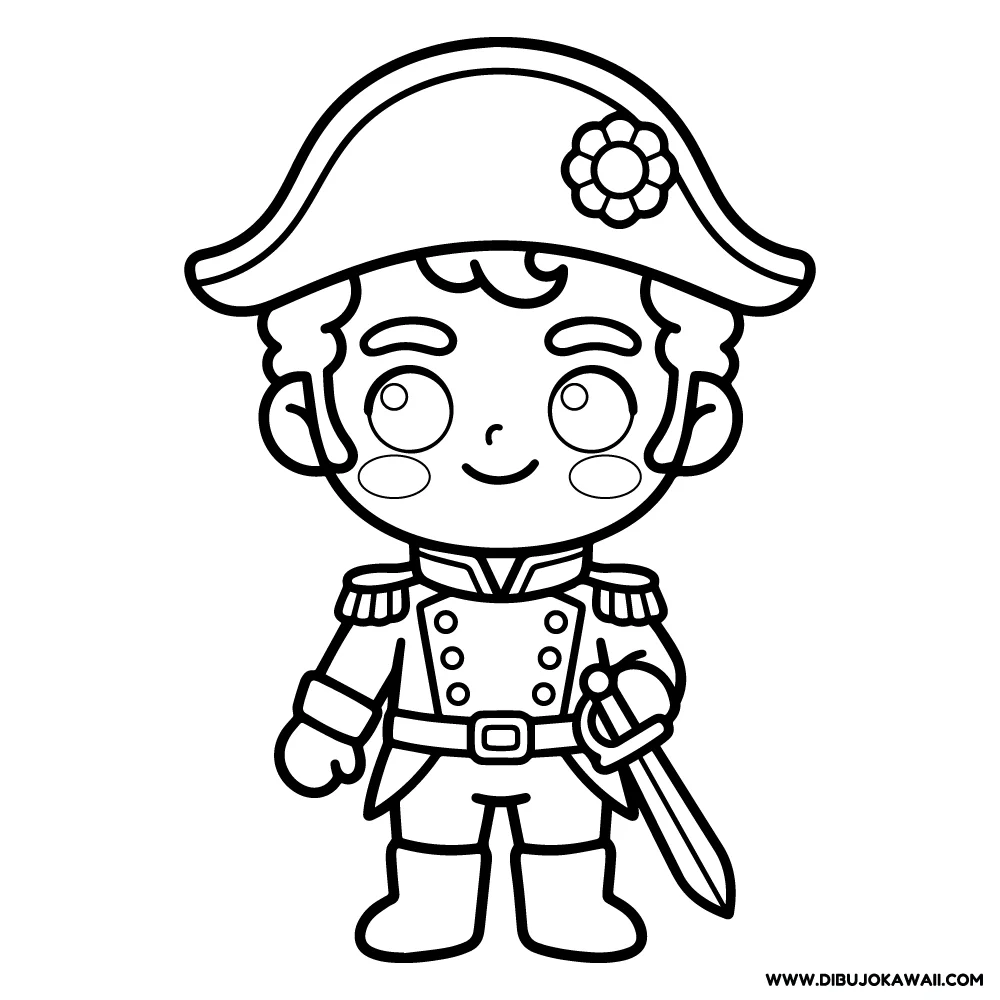 Dibujo de Simón Bolivar para colorear