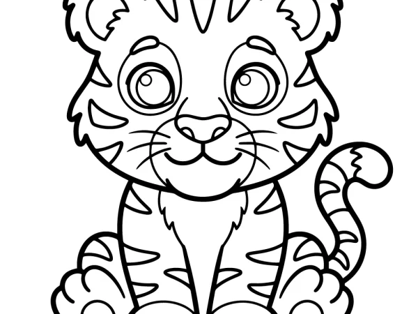 Dibujo de tigre para colorear e imprimir