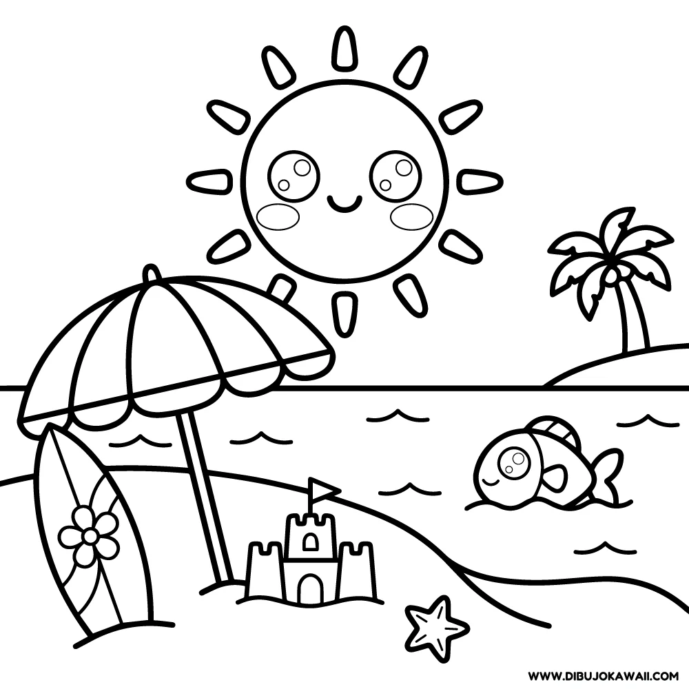 Dibujo de Verano para colorear
