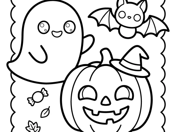 Imagen de halloween para pintar