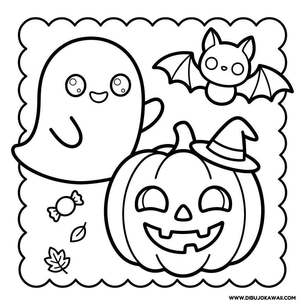 Imagen de halloween para pintar